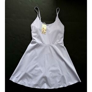 New Halara Cloudful Softly Zero Athletic Tank Dress Women M Pocket Shorts Active